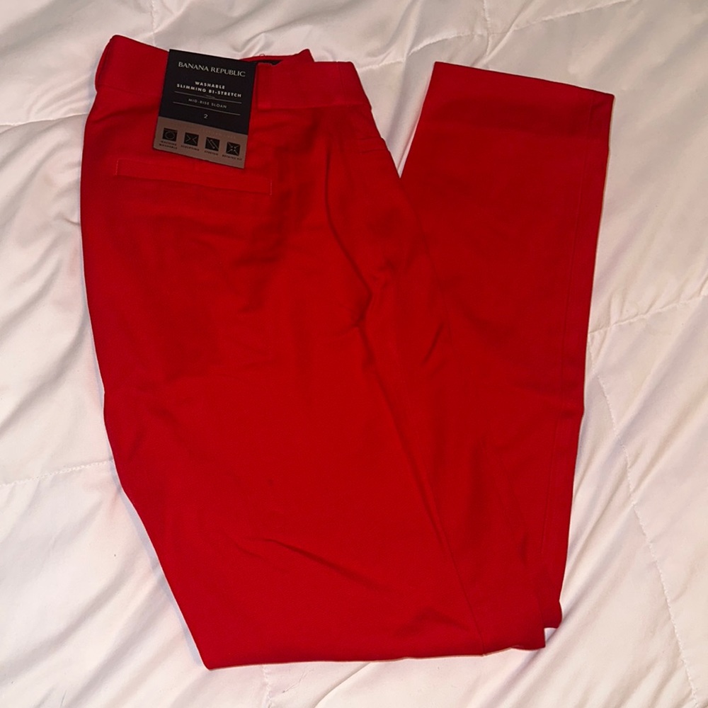 NWT banana republic pants red size 2